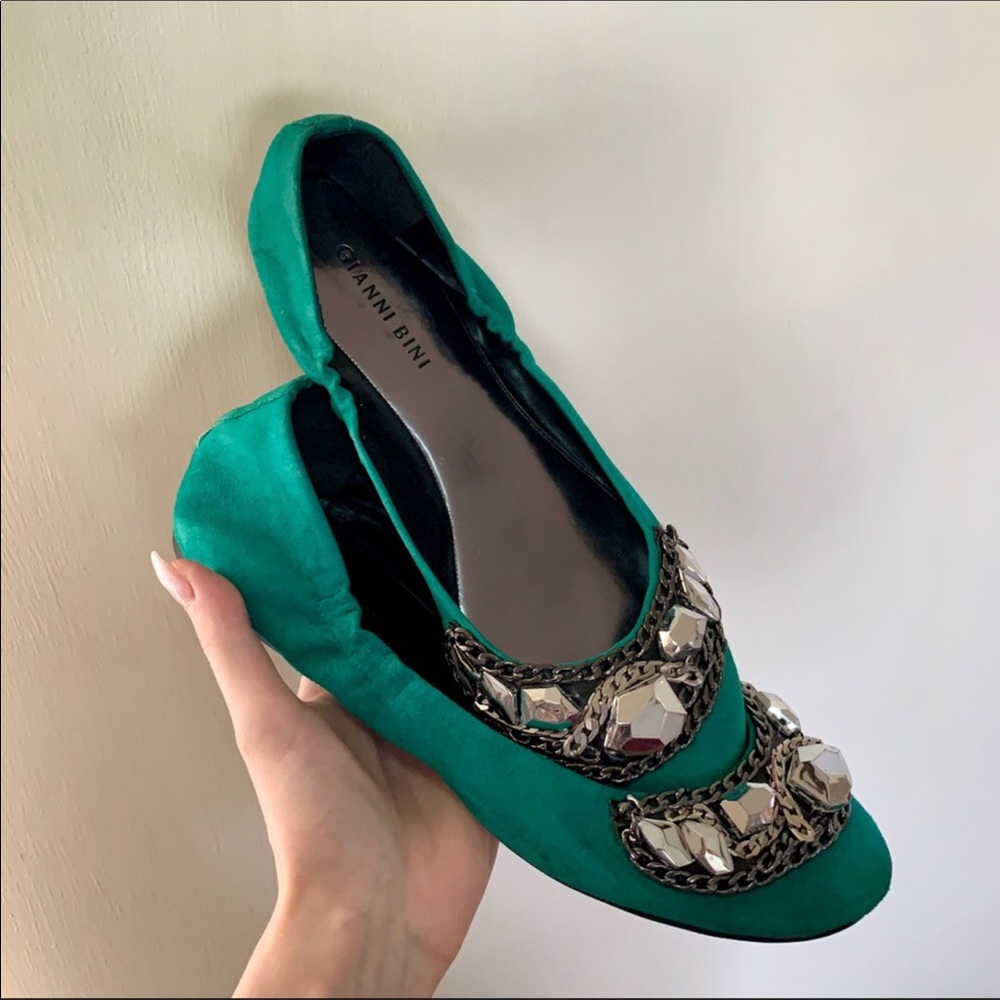 Gianni Bini Suede Bling Flats
